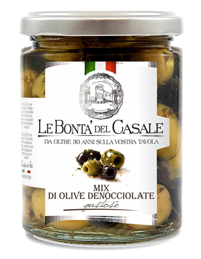 Pitted Green & Black Olives in oil 270g